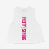 Pretty Strong - Cropped Racerback Tank