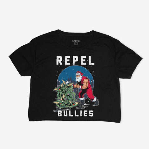 Santa vs Gremlins -  Cropped T-Shirt