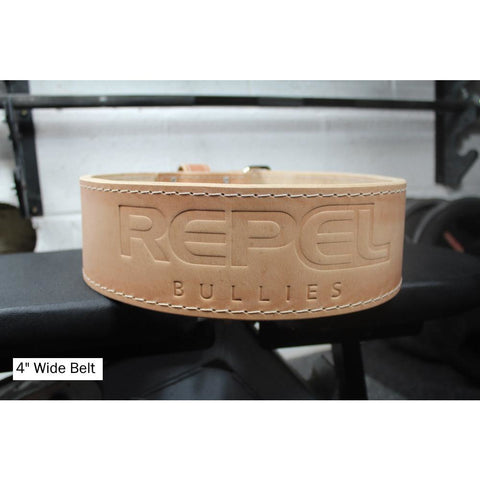 Pioneer Cut Powerlifting Belt Leather Repel Bullies